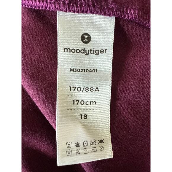 NWT Moodytiger Girls On Ice Color Block Jacket Size 170 /US 18 Grape Wine - Picture 13 of 15